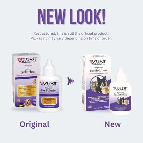 Zymox Enzymatic Ear Solution with 0.5% Hydrocortisone | Ear Care for Dogs & Cats, 1.25 oz thumbnail 2