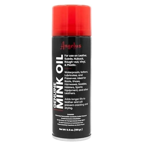 Angelus Mink Oil Conditioner Spray 156g (5.5 oz) | Premium Leather Care for Shoes, Boots, and Saddles thumbnail 1