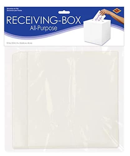 Beistle White All-Purpose Receiving Box 30.48cm x 30.48cm (12" x 12") | Card Collection Box for Events thumbnail 4