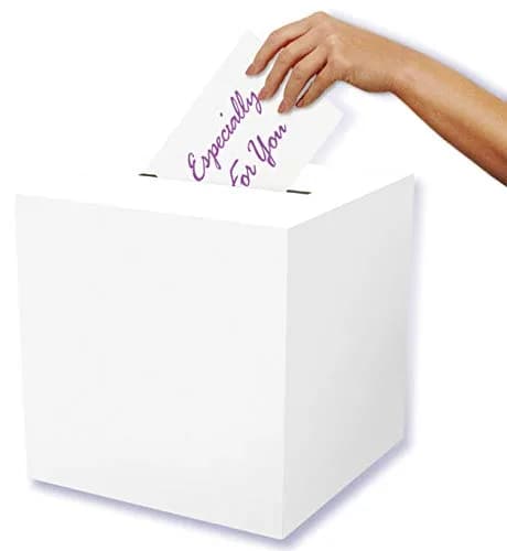 Beistle White All-Purpose Receiving Box 30.48cm x 30.48cm (12" x 12") | Card Collection Box for Events thumbnail 3