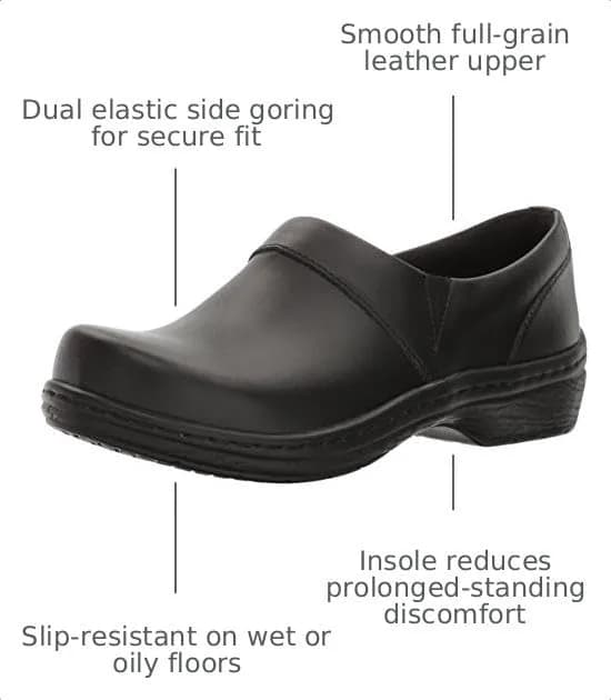 Klogs USA Mission Women's Shoe Black Smooth Size 12 Medium US | Slip-Resistant Work Shoe thumbnail 4