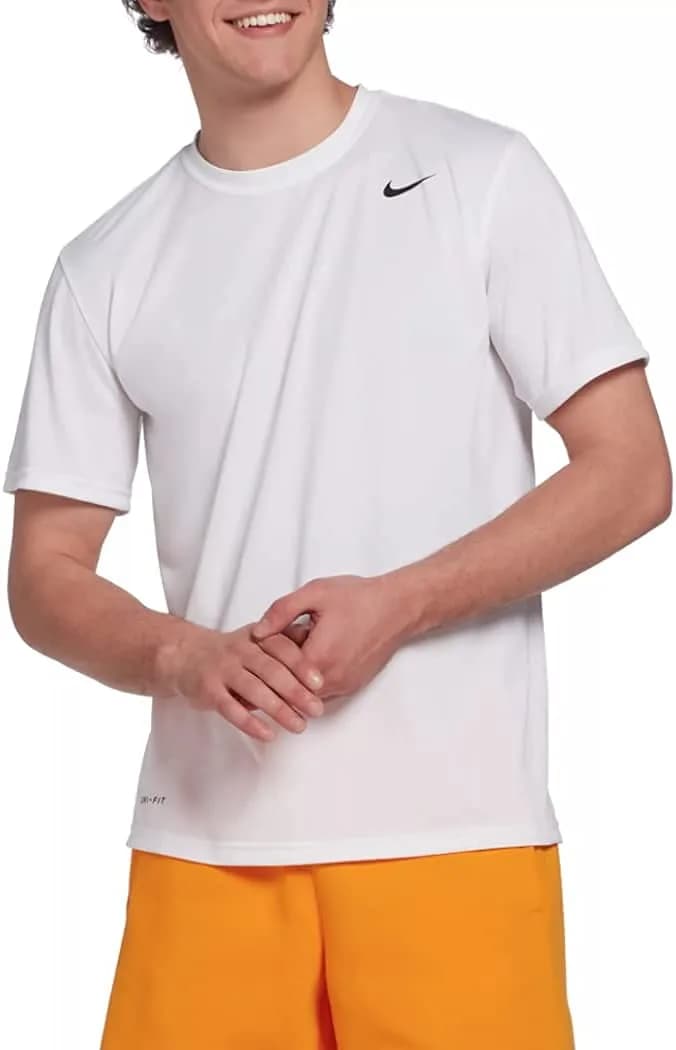 Nike Dri-FIT Legend White Short Sleeve Performance Shirt XL | Moisture-Wicking Athletic Tee