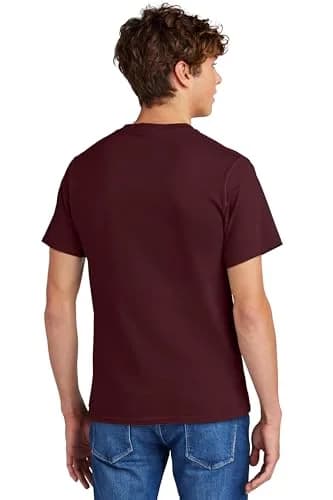 Port & Company Essential Heavyweight Cotton T-Shirt 5XL Athletic Maroon | Breathable & Durable thumbnail 2