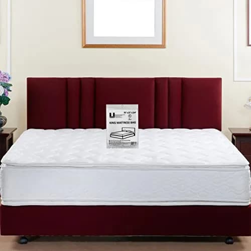 UBOXES King Size Mattress Cover/Bag 76x15x104 in | Clear Plastic Ventilated Mattress Protector thumbnail 6
