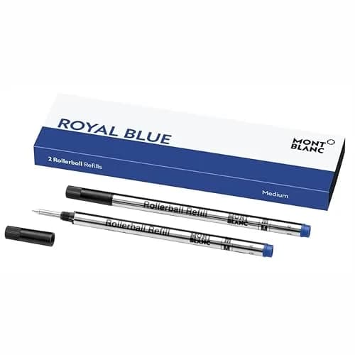 MONTBLANC Rollerball Refills M Pacific Blue 2 Count (Pack of 1) | Smooth Ink Flow for Elegant Writing - main product image