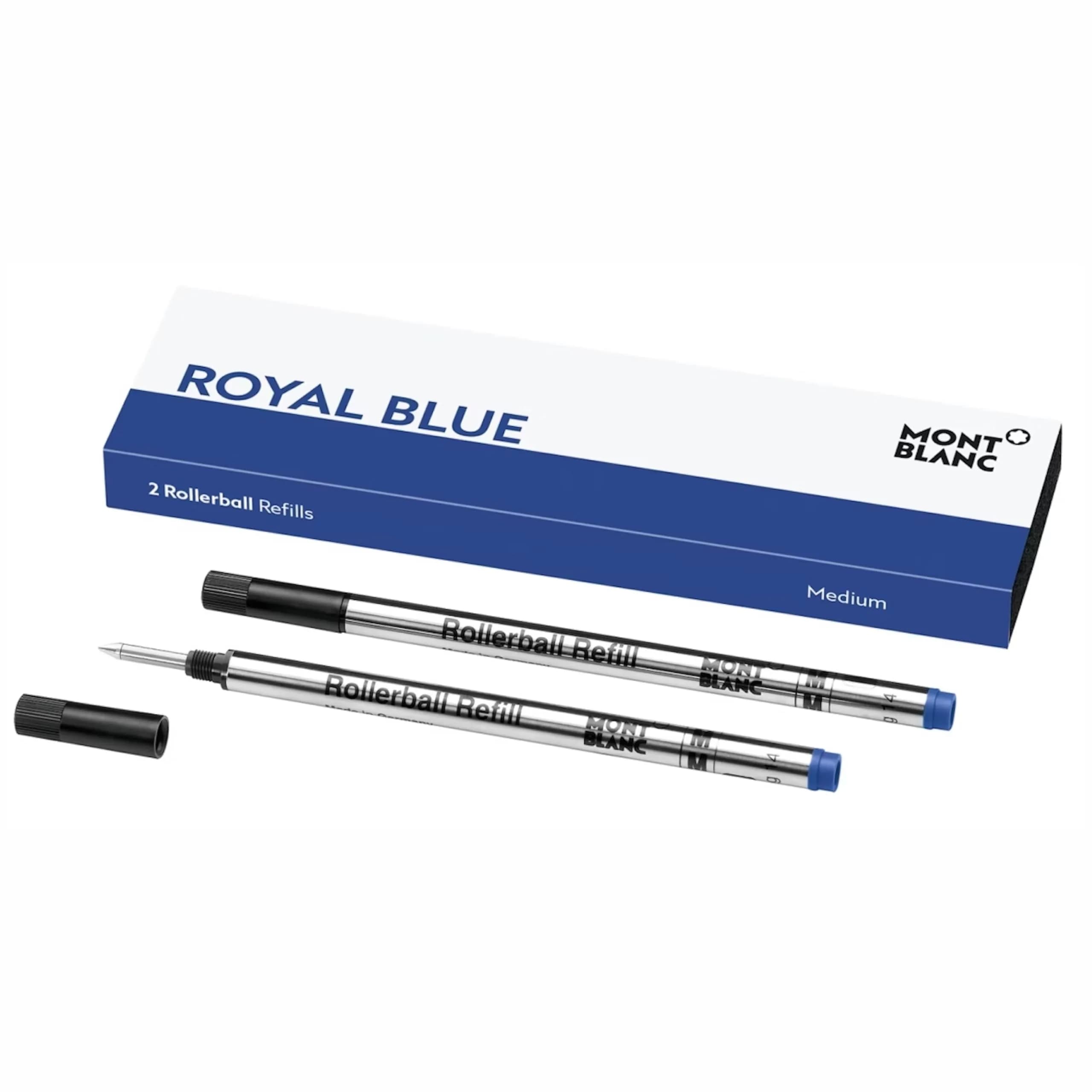 MONTBLANC Rollerball Refills M Pacific Blue 2 Count (Pack of 1) | Smooth Ink Flow for Elegant Writing thumbnail 1