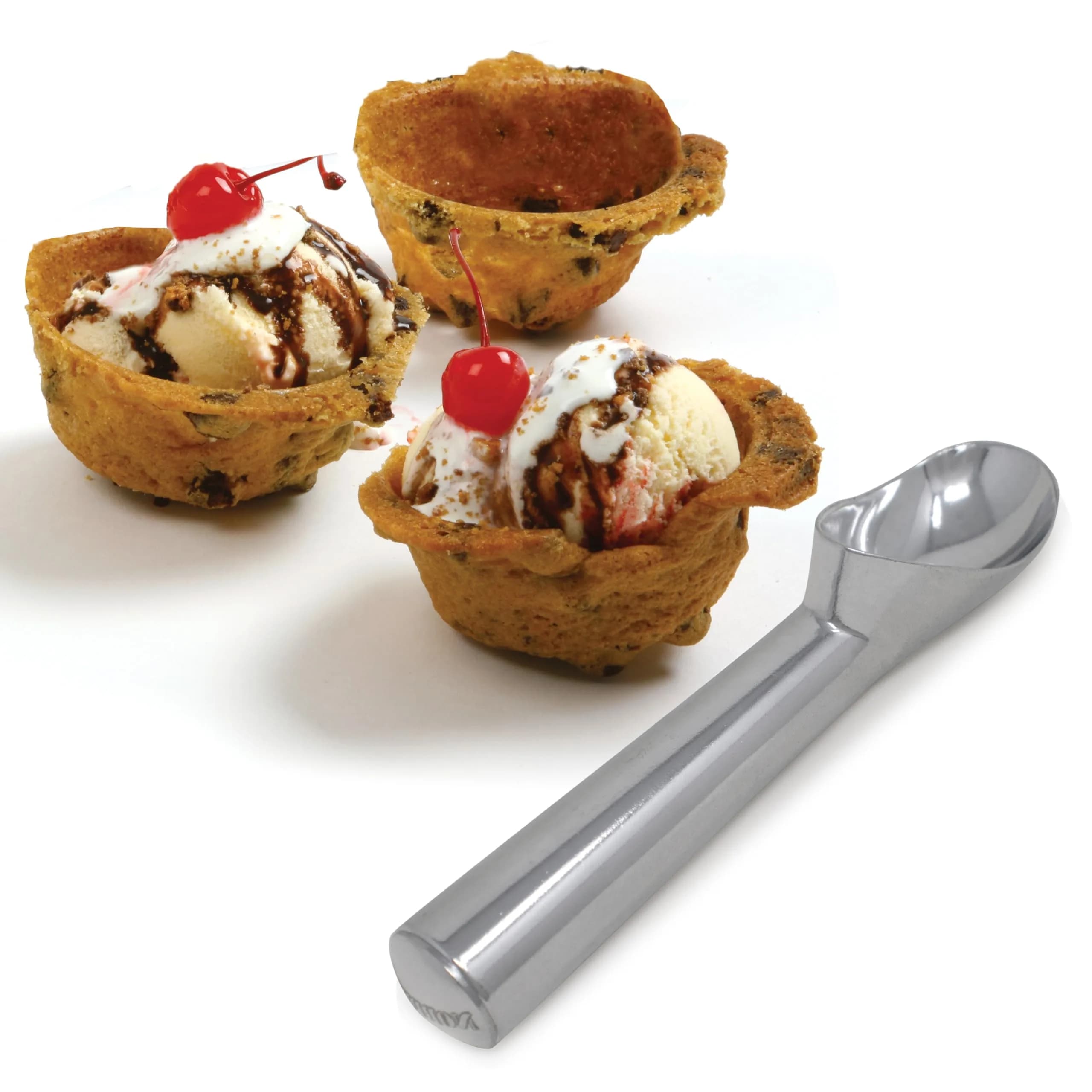 Norpro Silver Ice Cream Scoop 7-Inch | Heavy-Duty Aluminum Alloy for Hard Frozen Treats - view 3