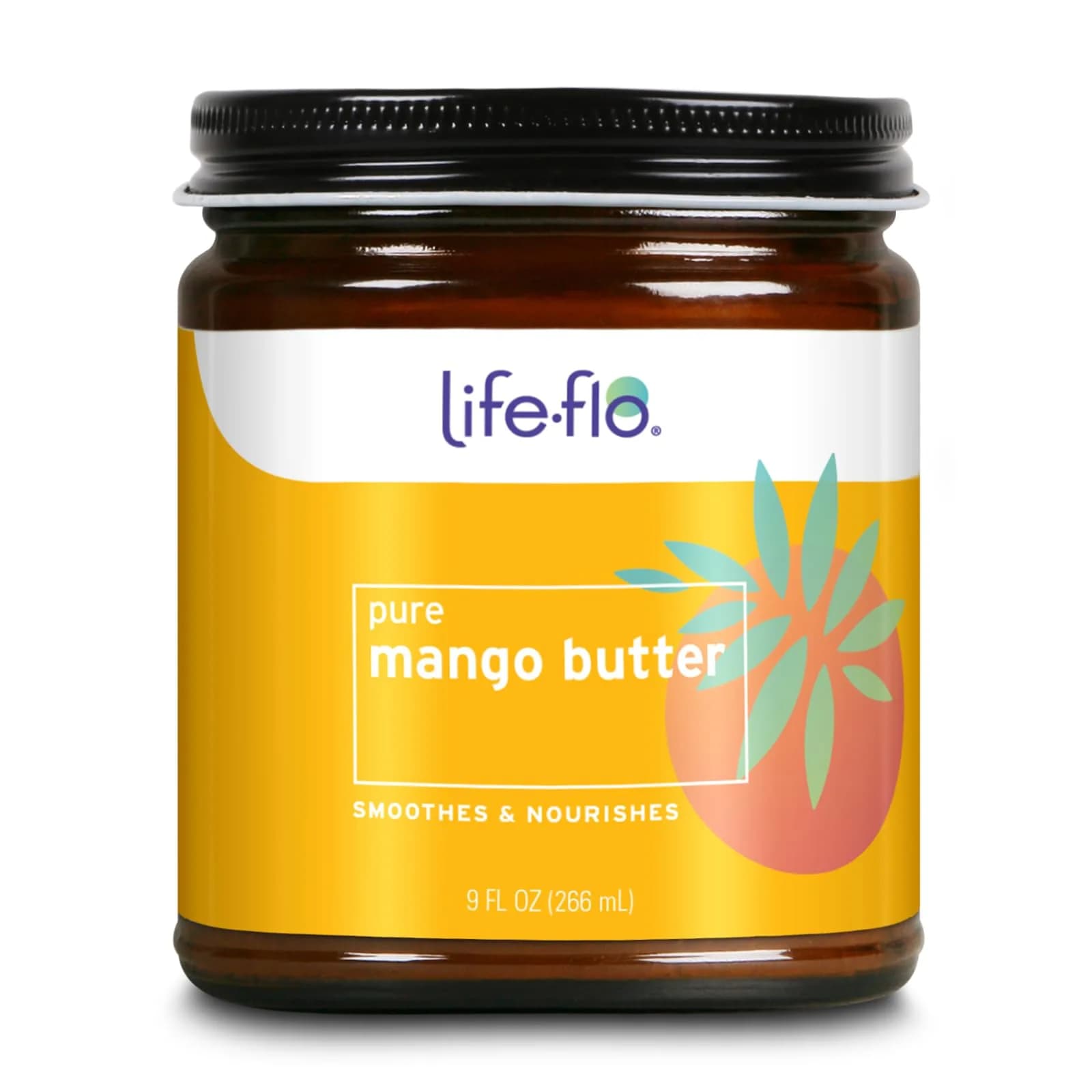 LIFE-FLO Mango Butter 9oz | Nourishing Moisturizer for Dry Skin, Hair & Nails