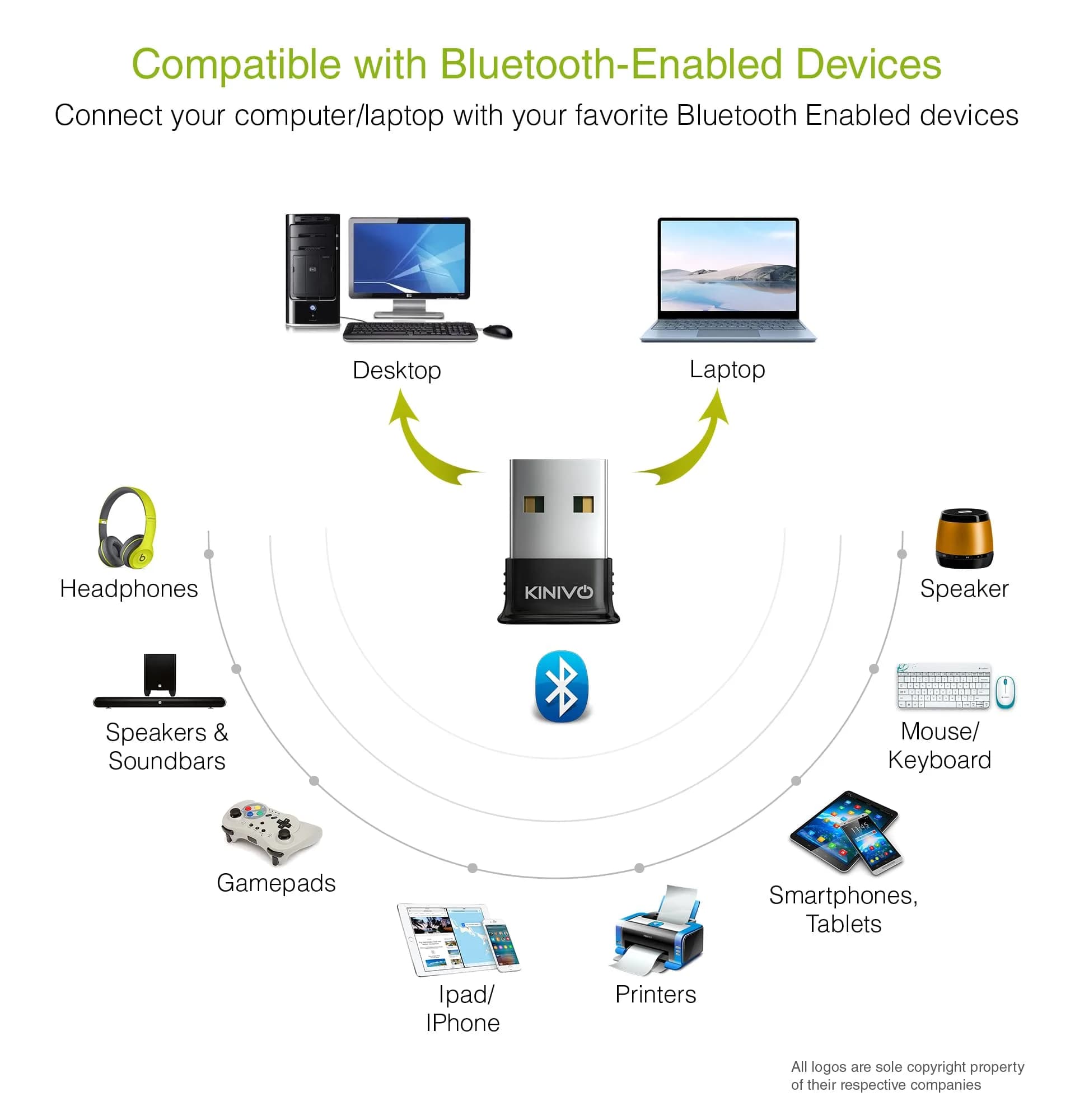 Kinivo BTD400 USB Bluetooth 4.0 Adapter Dongle | Low Energy, 10m Range, Windows/Linux Compatible - view 4