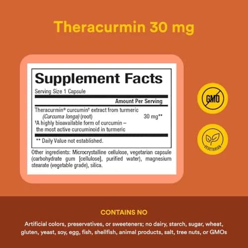 Natural Factors CurcuminRich Theracurmin 30 mg Turmeric Curcumin Capsules 60 Count | Supports Inflammation Response & Antioxidant Health thumbnail 5