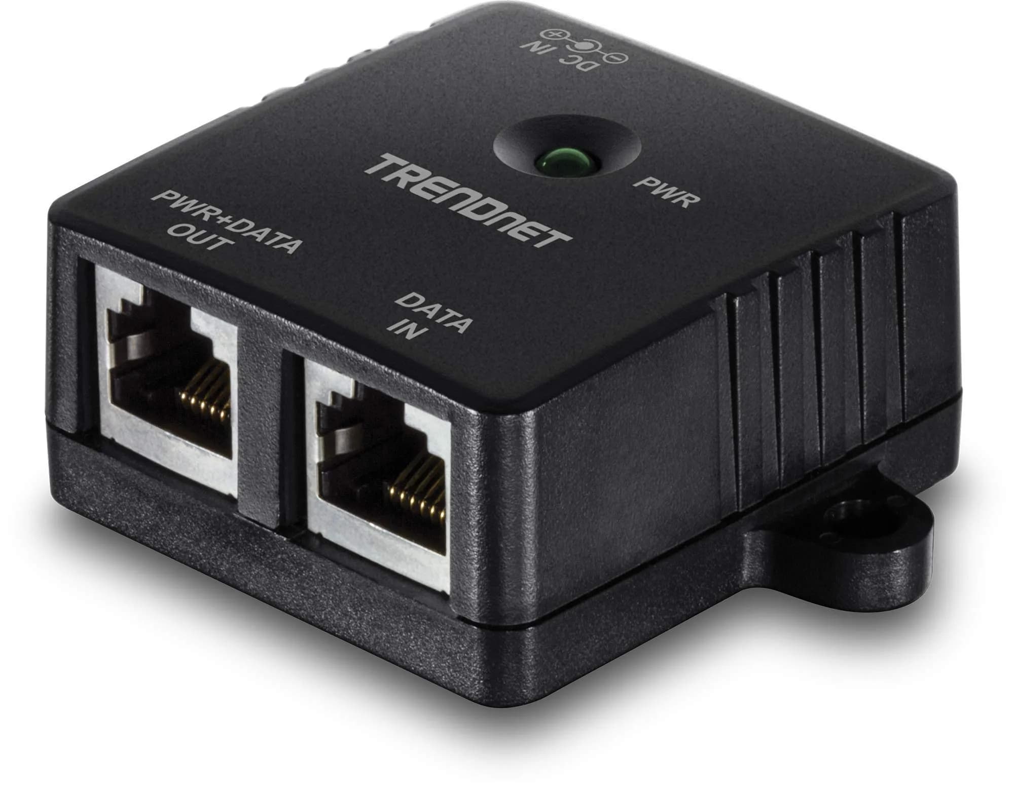 TRENDnet Gigabit Power Over Ethernet Injector, 1 x Gigabit Ethernet, 15.4W, Black, TPE-113GI | Supports Full Duplex Gigabit Speeds — 15.4W Power