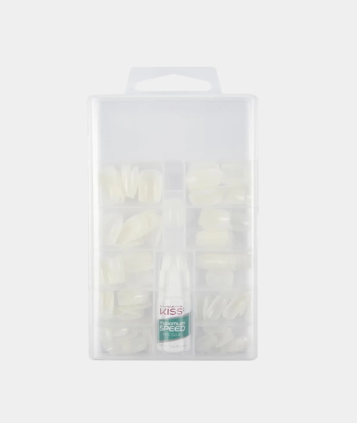 KISS Full Cover Nails Short Square Clear 100 Count | Professional Quality Press-On Nails - view 5