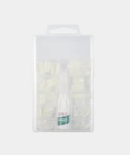 KISS Full Cover Nails Short Square Clear 100 Count | Professional Quality Press-On Nails thumbnail 5