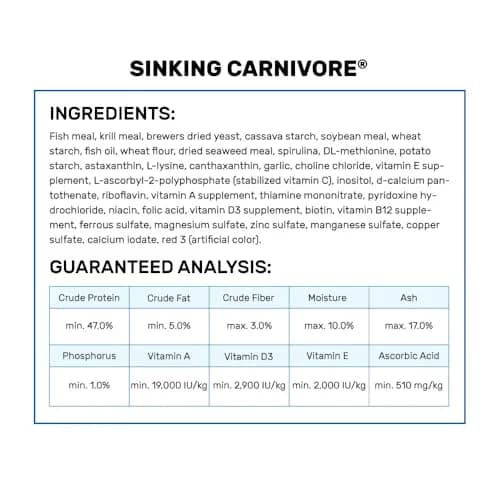 Hikari Sinking Carnivore Pellets for Pets, 74g (2.61 oz) | Balanced Diet for Large Carnivorous Fish thumbnail 4