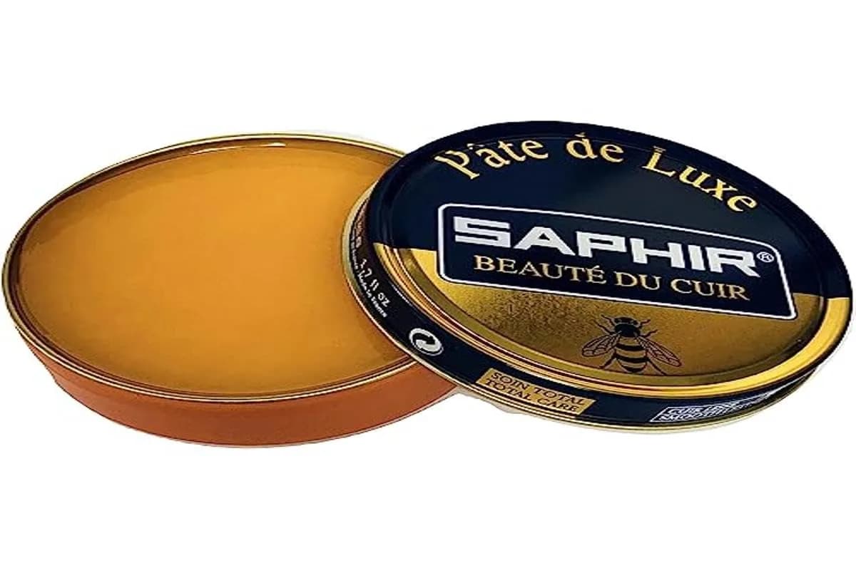 Saphir Beauté du Cuir Pate De Luxe Wax Shoe Polish 50ml (1.7 fl oz) | Natural Shine & Protection for Smooth Leather