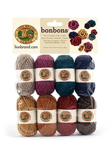 Lion Brand Yarn BonBons Yarn Pack Party | 8 Mini Skeins, 26m (28yd) Each | Assorted Colors for Amigurumi & Crafts thumbnail 1