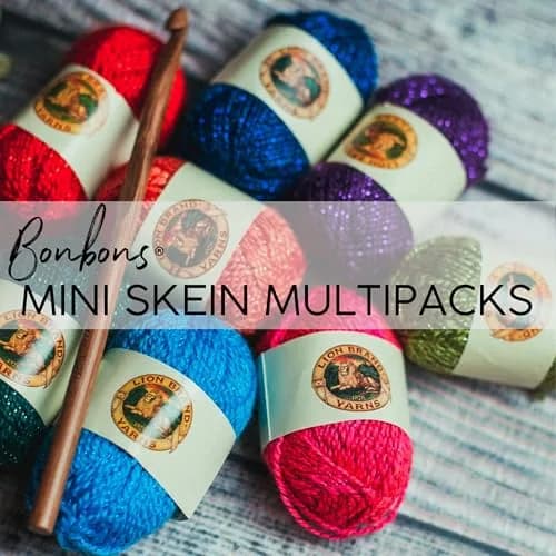 Lion Brand Yarn 601-660 Bonbons Yarn, Celebrate - 26m (28yd) per skein, 208m (224yd) total | Crochet & Craft Yarn Set thumbnail 3