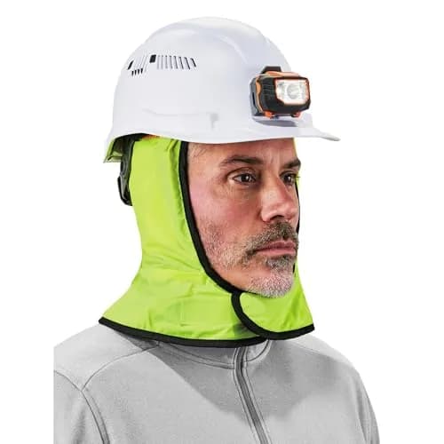 Ergodyne Unisex 2-Layer Thermal Hard Hat Liner Lime | Water-Resistant, Fleece-Lined Winter Safety Accessory thumbnail 7