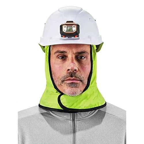 Ergodyne Unisex 2-Layer Thermal Hard Hat Liner Lime | Water-Resistant, Fleece-Lined Winter Safety Accessory thumbnail 8
