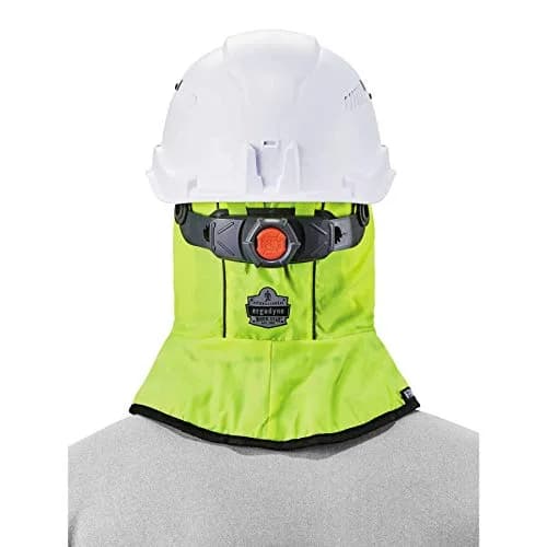 Ergodyne Unisex 2-Layer Thermal Hard Hat Liner Lime | Water-Resistant, Fleece-Lined Winter Safety Accessory thumbnail 9