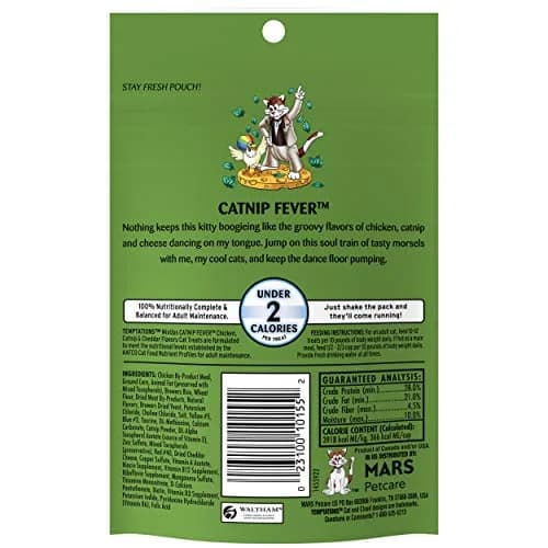 Temptations MixUps Catnip Fever Cat Treats 3 oz (85g) Pouch | 12-Pack for Adult Cats thumbnail 2