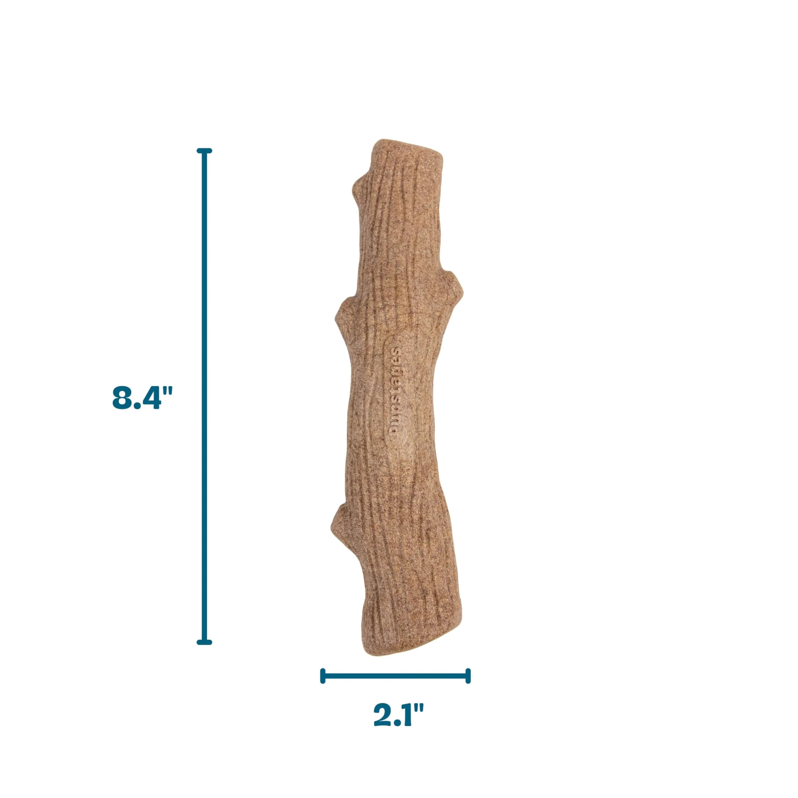 Pupstages Dogwood Stick Dog Chew Toy, Large 8" (20.3 cm) | Durable Wood Blend for Moderate Chewers - view 6