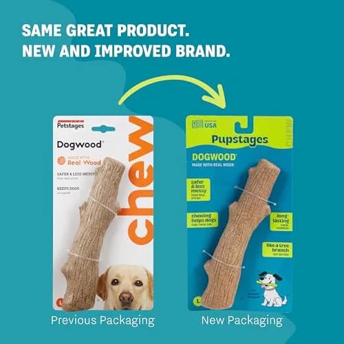 Pupstages Dogwood Stick Dog Chew Toy, Large 8" (20.3 cm) | Durable Wood Blend for Moderate Chewers thumbnail 7