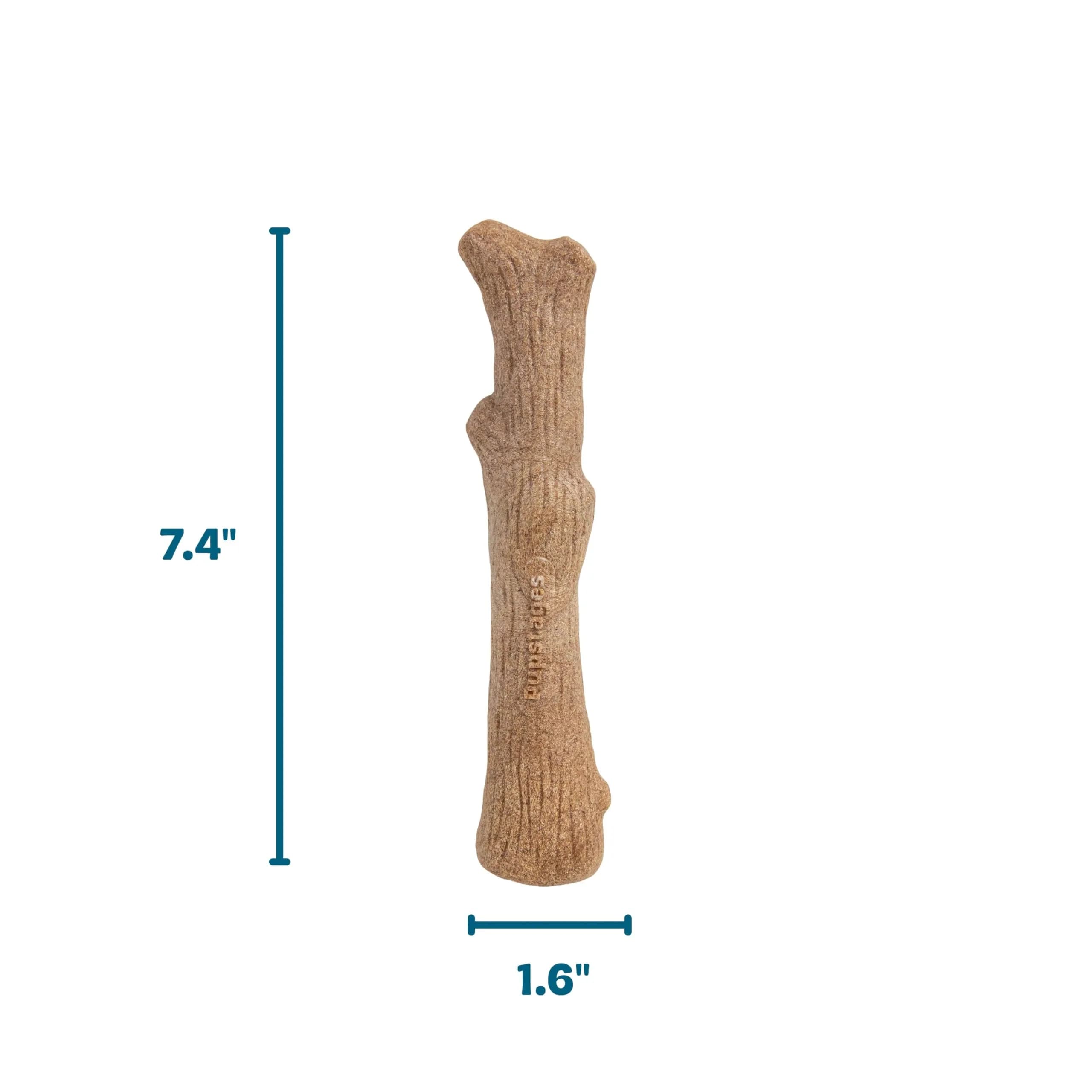 Pupstages Dogwood Stick Dog Chew Toy Medium 7.4" | Real-Wood Blend for Moderate Chewers - view 6