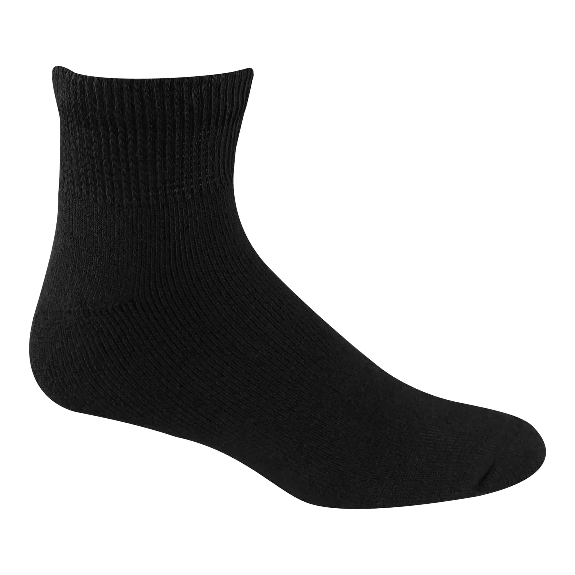 Dr. Scholl's Unisex Diabetic Ankle Socks, Half Cushion, Moisture Control, Black | Support Circulation & Comfort — Black