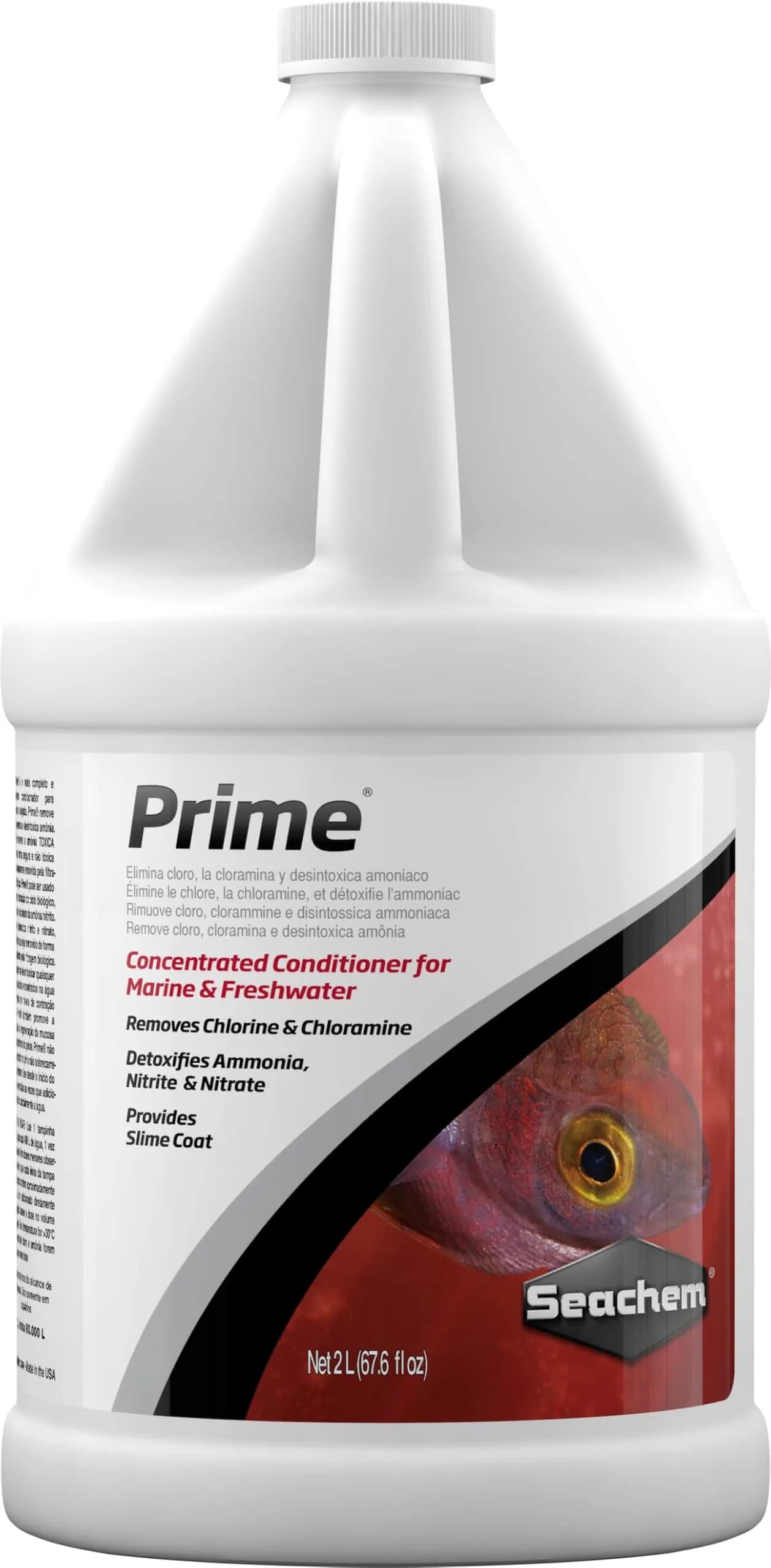 Seachem Prime Freshwater and Saltwater Conditioner - Browns, 2000 mL (67.6 Fl Oz) - main product image