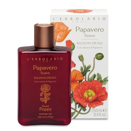 L'Erbolario Shower Gel – Antioxidant & Moisturizing Body Wash – Sensitive Skin – Floral Amber – Sweet Poppy – 8.4 oz - main product image
