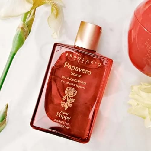 L'Erbolario Shower Gel – Antioxidant & Moisturizing Body Wash – Sensitive Skin – Floral Amber – Sweet Poppy – 8.4 oz thumbnail 5