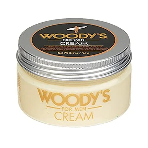 Woody's Styling Cream for Men, Flexible Hold, Controls Curly & Wavy Hair, 96g (3.4 oz) | Healthy Shine Finish thumbnail 1