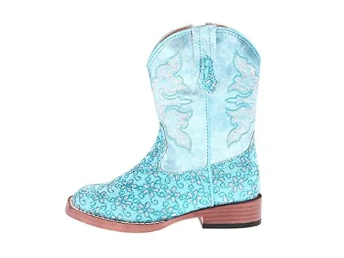 ROPER Baby Girl's Bling & Glitter Boots 8 Toddler M | Stylish Glitter & Checkerboard Faux Leather thumbnail 6