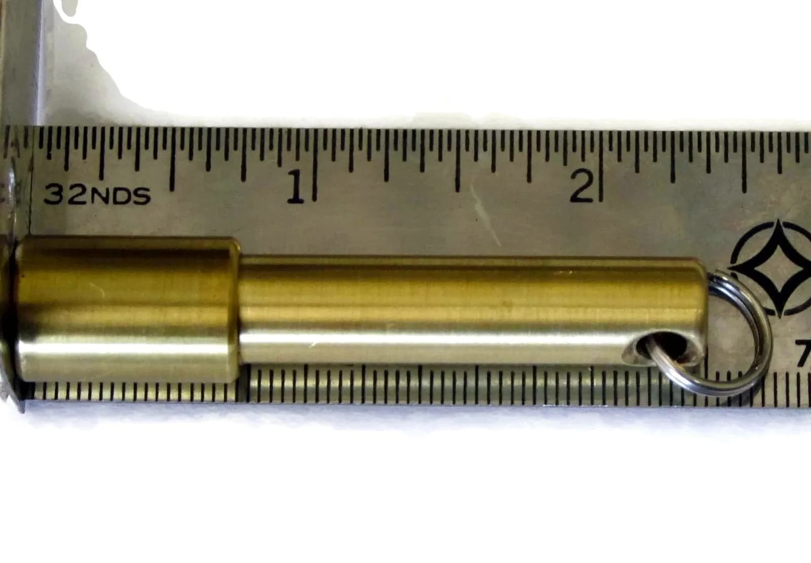 Highlandhawker Rare Earth N52 Neodymium Keychain Magnet 10 lb Pull Strength | Brass Casing, 0.75" x 2.5" (1.9cm x 6.35cm) - view 3