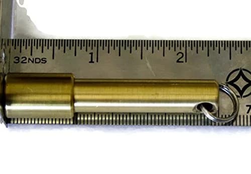 Highlandhawker Rare Earth N52 Neodymium Keychain Magnet 10 lb Pull Strength | Brass Casing, 0.75" x 2.5" (1.9cm x 6.35cm) thumbnail 3