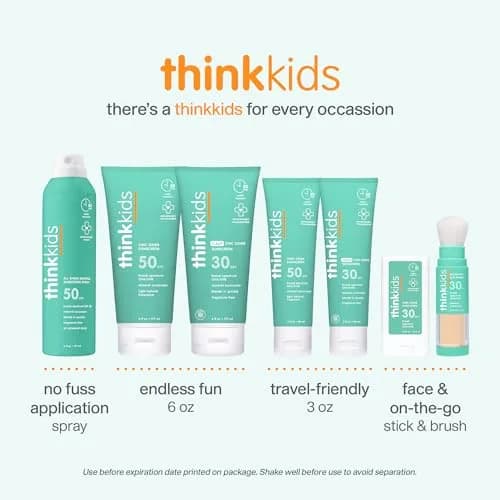 Thinkkids Kids Mineral Sunscreen SPF 50+ Water Resistant 89ml (3 Fl Oz) | Safe, Natural Protection for Sensitive Skin thumbnail 5