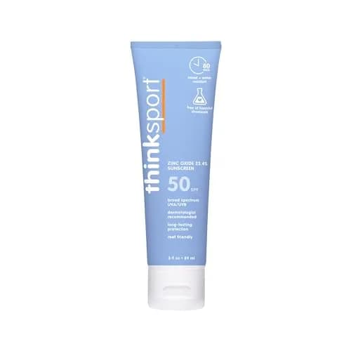 Thinksport Mineral Sunscreen SPF 50+ Zinc Oxide, Water Resistant, 3 Fl Oz | Reef-Safe, Natural Protection for Sensitive Skin thumbnail 1