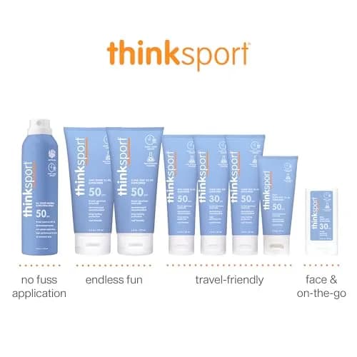 Thinksport Mineral Sunscreen SPF 50+ Zinc Oxide, Water Resistant, 3 Fl Oz | Reef-Safe, Natural Protection for Sensitive Skin thumbnail 6