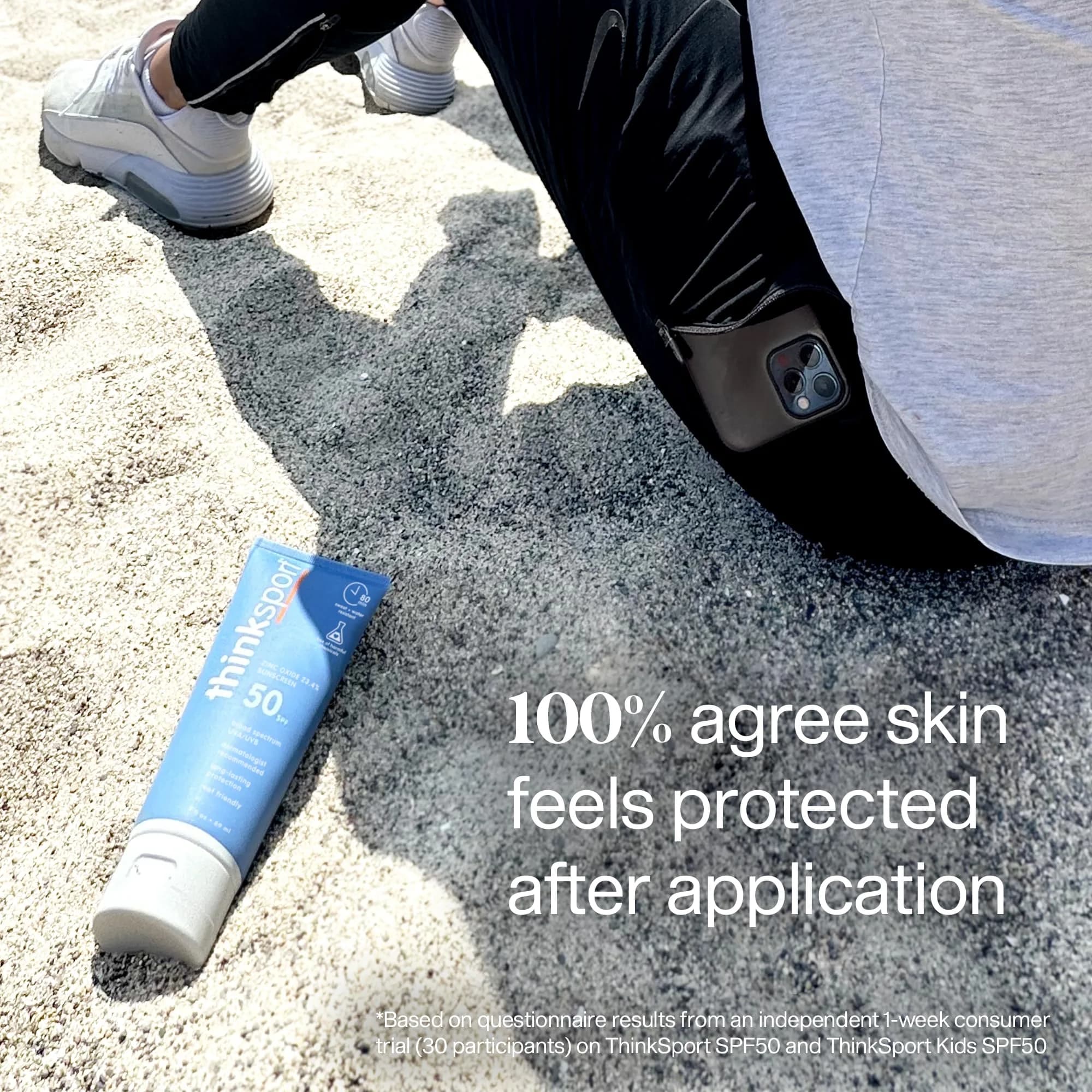 Thinksport SPF 50 Natural Mineral Sunscreen Lotion - 3 Ounce, Water Resistant UVA/UVB Protection - view 3