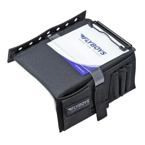FlyBoys Classic Kneeboard for Pilots – Leg Strap, Flexible Clipboard, Eyelet Strip – Black thumbnail 1
