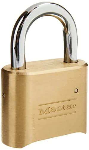 Master Lock 175D Resettable Combination Padlock 4-Pack | Solid Brass Case & Hardened Steel Shackle thumbnail 1