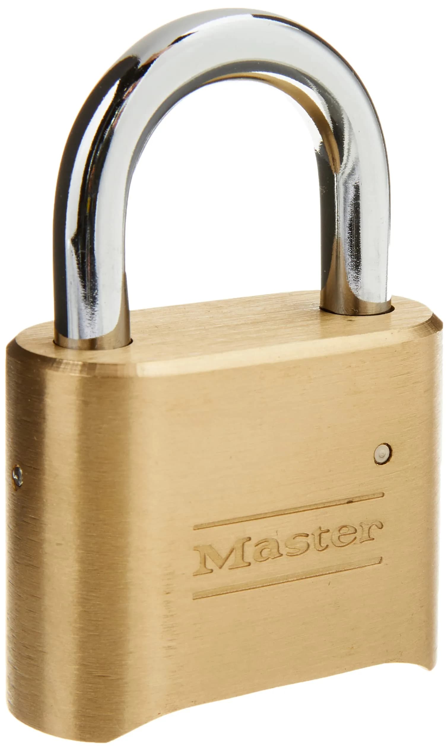 Master Lock 175D Resettable Combination Padlock 4-Pack | Solid Brass Case & Hardened Steel Shackle — Brass