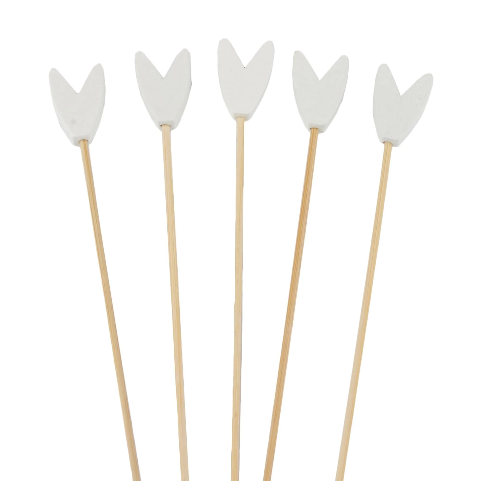 BambooMN Premium 5.9" White Tulip Cocktail Picks for Events | Eco-Friendly, Elegant, Disposable (70-120 chars)