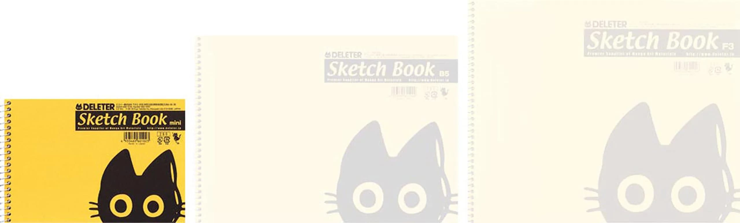 Deleter Deletor Sketchbook B6 17 Sheets | Quality Art Media Paper for Artists & Students — black