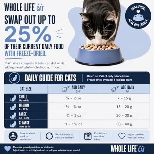 Whole Life Pet Products Just One Chicken Freeze Dried Cat Treats 28g (1 oz) | High Protein, USA Made, Grain-Free thumbnail 3