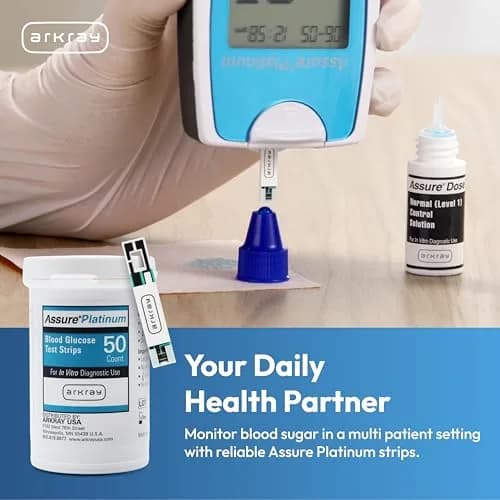 Arkray Assure Platinum Blood Glucose Test Strips 50 Count | No Coding, Fast 7-Second Results, Compatible with Assure Platinum Meter thumbnail 5