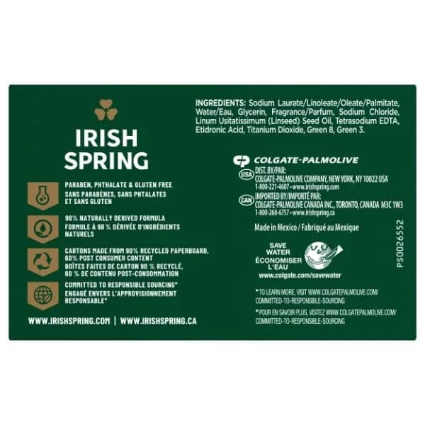 Irish Spring Original Scent Bar Soap, 3.75 oz (Pack of 3) | Classic Clean & Fresh - view 2
