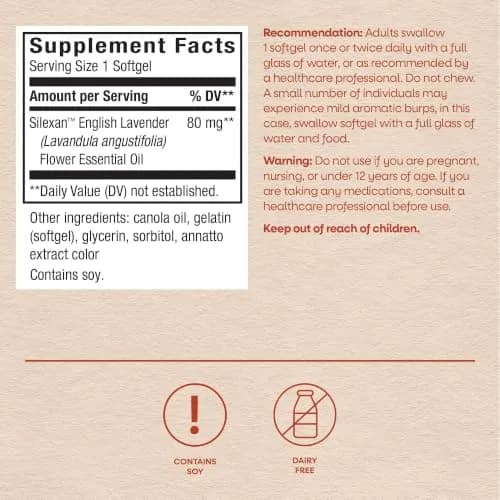 Nature's Way CalmAid Lavender Oil Supplement 30 ct | Clinically Studied Silexan Lavender Oil for Calm & Stress Support thumbnail 6