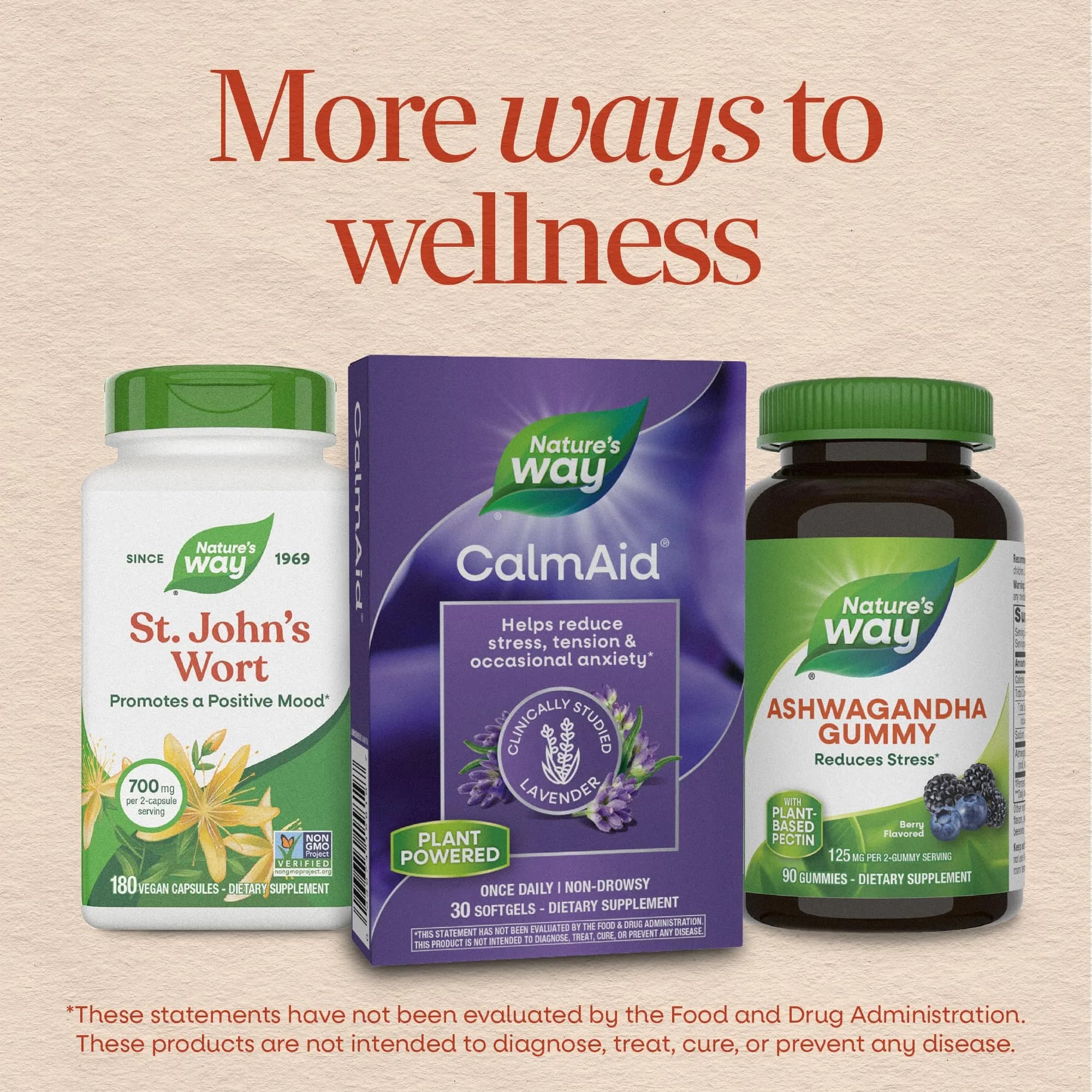 Nature's Way CalmAid Lavender Oil Supplement 30 ct | Clinically Studied Silexan Lavender Oil for Calm & Stress Support - view 7